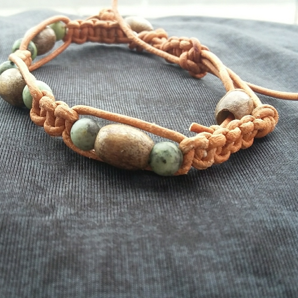 Handcrafted gemstone beaded bracelet